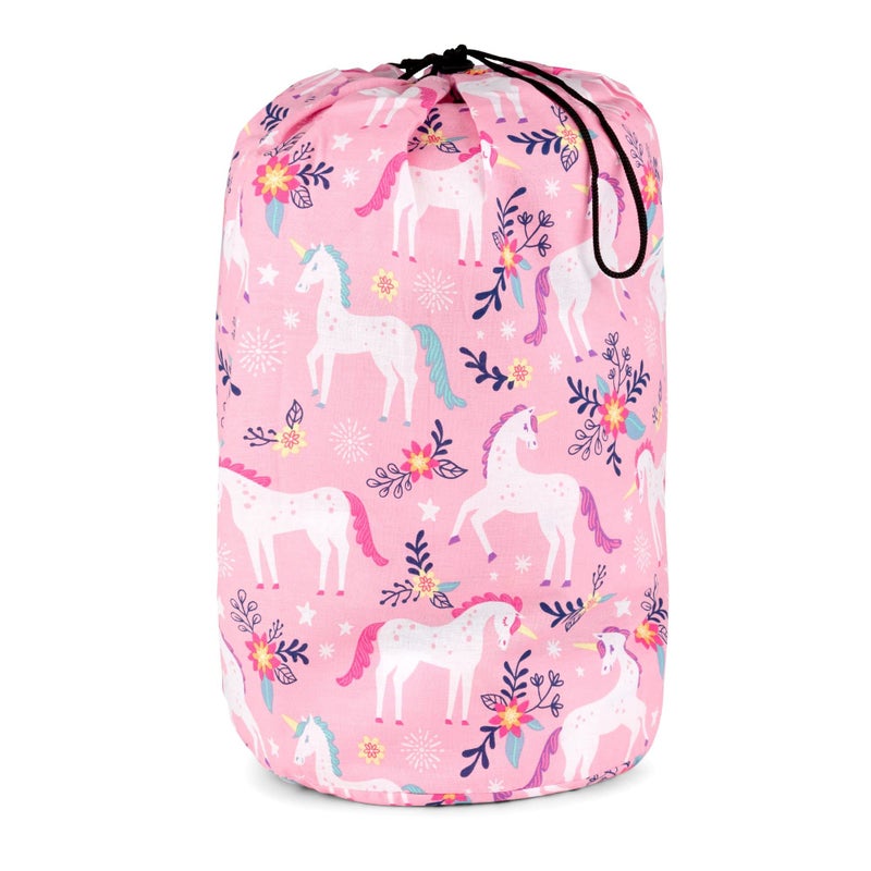 Wildkin Kids Sleeping Bag â€“ Roll-Up Design with Storage Bag for School, Travel & Camping - Magical Unicorns - Image 4